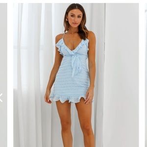 NWT Selfie Leslie Baby Blue Dress